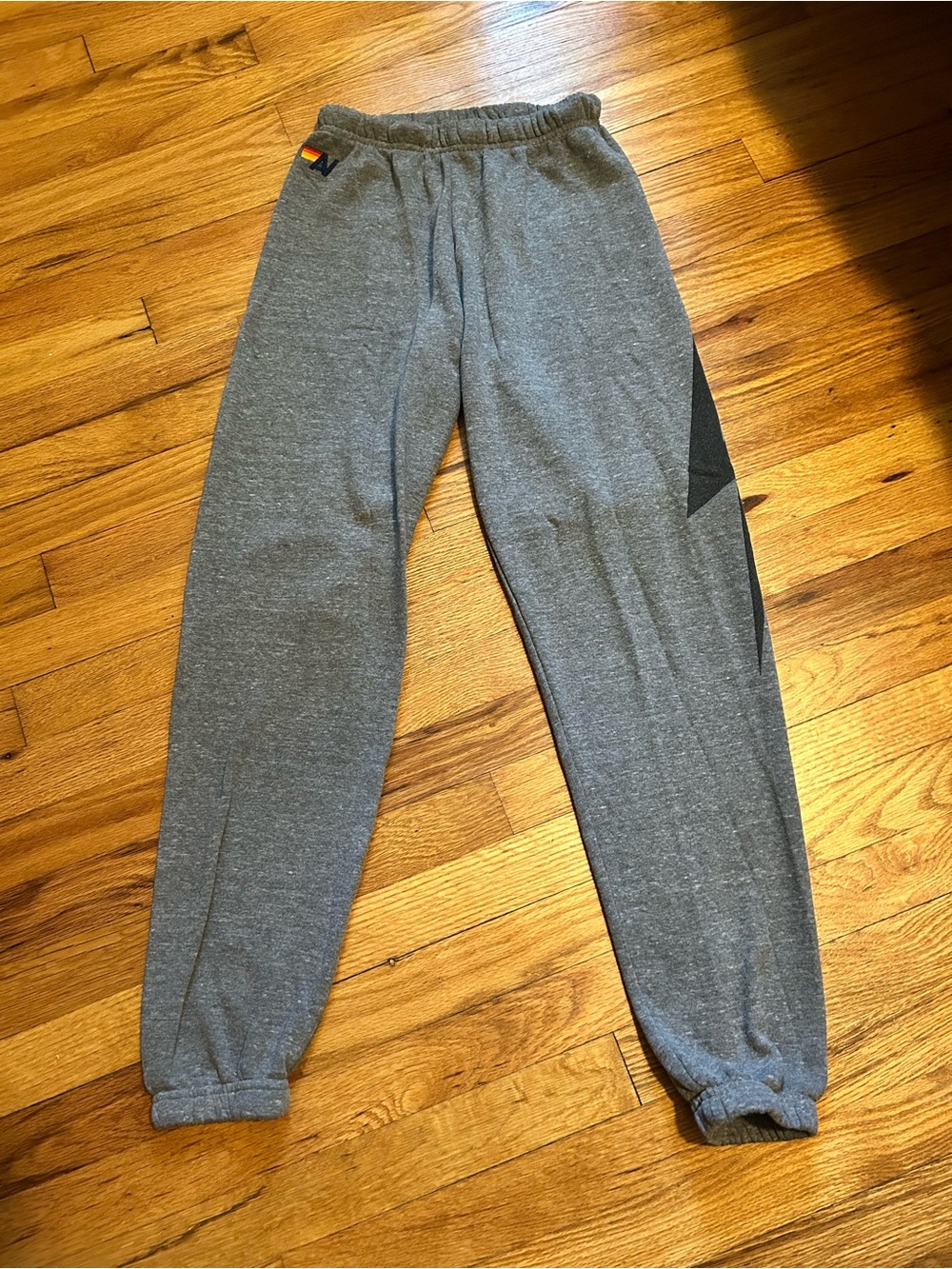 Aviator Nation Gray Cozy Sweatpants with Black Side Accent Sz Small